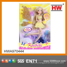 Желтый 11,5 &#39;&#39; Пластмассовые суставы Подвижные Новые красивые Flying Fairy Doll